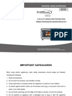 User Manual / Manual de Instrucciones: Horno Tostador de Convección de 22 L 0.78 Cu - FT Convection Toaster Oven