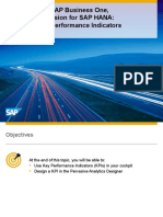 SAP Business One, Version For SAP HANA: Key Performance Indicators