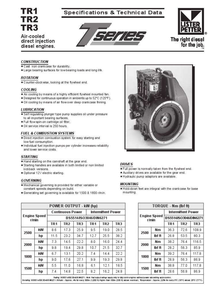 TR1 TR2 TR3: Specifications & Technical Data | PDF | Technology ...
