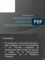 determinacion judicial de la obligacion tributaria