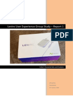 Lenire User Experience Group Study - Report 1 - Cohort Analysis 20200131 PDF