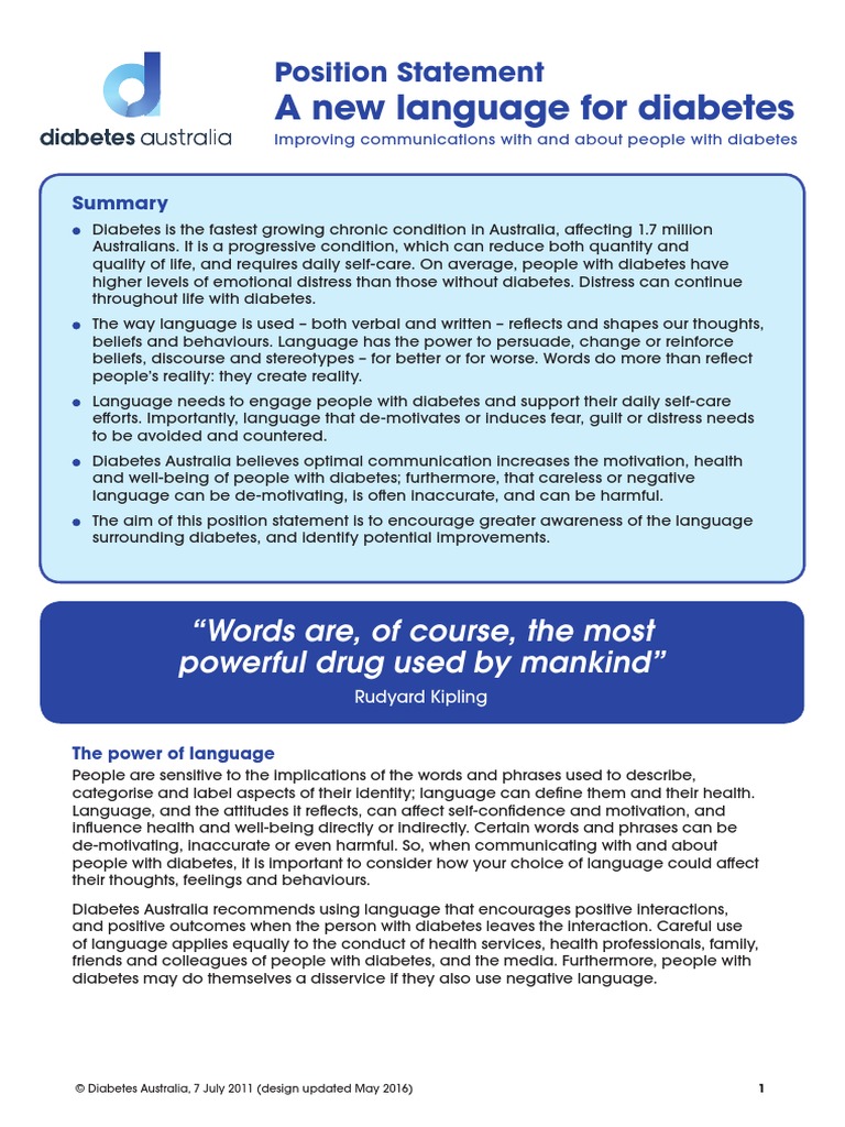Language Impact on Diabetes Care | PDF | Diabetes | Diabetes Management