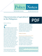 Olicy: Characterization of Agricultural Workers in The Philippines
