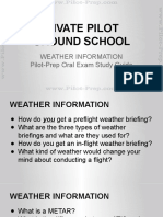 Private Pilot Ground School: Weather Information Pilot-Prep Oral Exam Study Guide