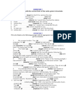 Fill in The Blanks With The Correct Form of The Verbs Given in Brackets