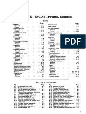 Land Rover Series I Workshop Manual | PDF | Distributor | Piston