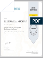 Marlius Namala Merchiory: Course Certificate
