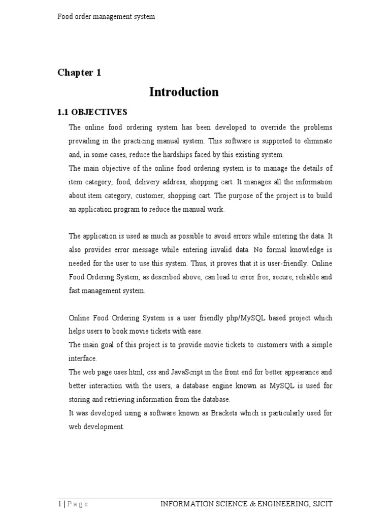Food Order Management Final Report | PDF | Php | Software Testing
