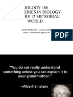Biology 100 Lecture 12 Microbial World