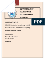 Nsu Sbe: Department of Marketing & International Business