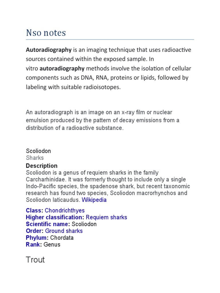 An Analysis of Autoradiography Techniques and Their Applications in