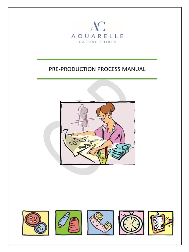 Pre-Production Process Manual | PDF | Shirt | Textiles