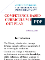 Competence Based Curriculum Roll-Out Plan: Rwanda Education Board