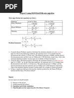 Project 5: Using Flowmaster Solve Pipe Flow: Three Pipe Friction Loss Equations Are Below