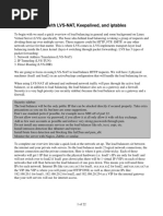 Load Balancing With LVS-NAT, Keepalived, and Iptables