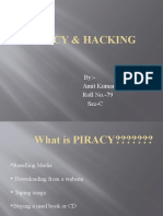 Piracy & Hacking: By:-Amit Kumar Roll No.-79 Sec-C