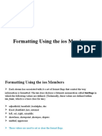 Formatting Using The Ios Members