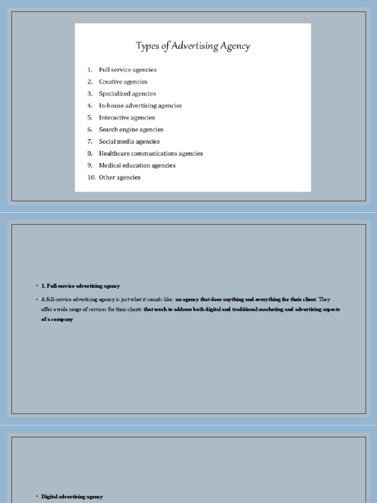 Types of Adv Agencies | PDF