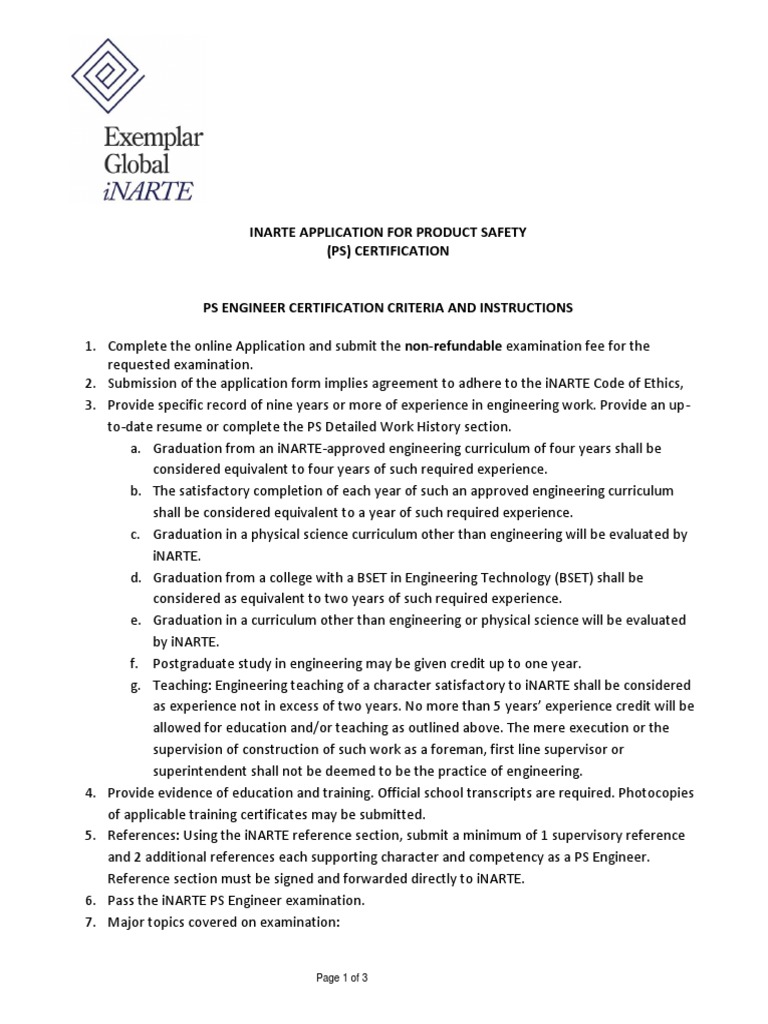 INARTE Product Safety Certification Guide | PDF | Safety | Insulator ...