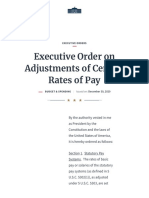 Executive Order Finalizing 2021 Pay Raise