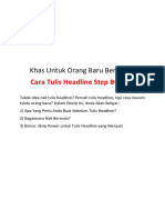 Cara Tulis Headline Step by Step