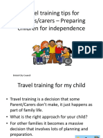 Travel Training Tips For Parents Carers