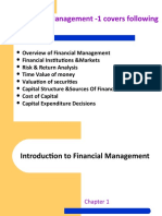 Financial Management -1 Covers Key Topics Like Overview, Risk Analysis, Time Value