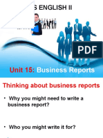 Unit 15 - Business Reports