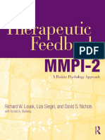 Therapeutic Feedback With The MMPI-2 A Positive Psychology Approach by Richard W. Levak, Liza Siegel, David S. Nichols