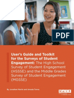 User's Guide and Toolkit For The Surveys of Student Engagement
