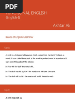 Basics of English Grammar-Verb lecture 1