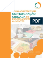 Como a contaminação cruzada ocorre no processamento de alimentos