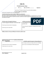 Celta: TP Self Evaluation Sheet