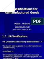 HS Classifications For Remanufactured Goods