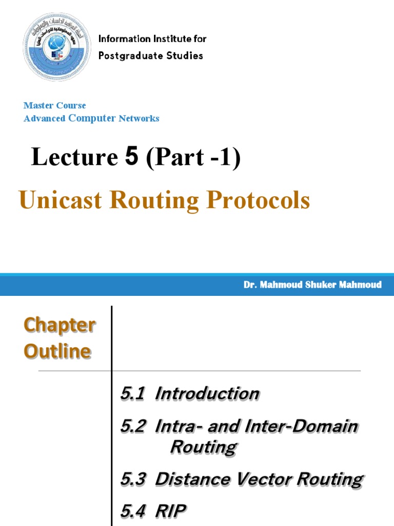 Lecture 5 part 1 unicast routing protocols pdf routing