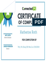 Why We Sleep 5b60 Mins 5d Katherine Roth Certificate