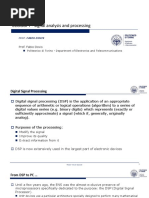 Signal Analysis and Processing #1