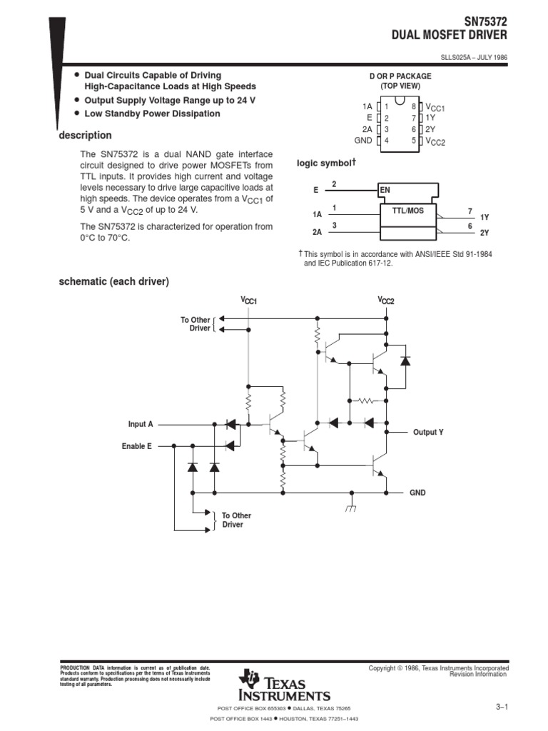sn75372 PDF | PDF | Logic Gate | Electronic Design