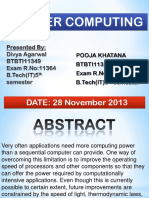 Cluster Computing: DATE: 28 November 2013