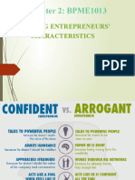 Chapter 2: BPME1013: Knowing Entrepreneurs' Characteristics