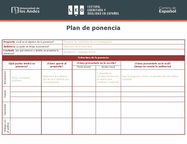 Estructura de una Ponencia Académica | PDF