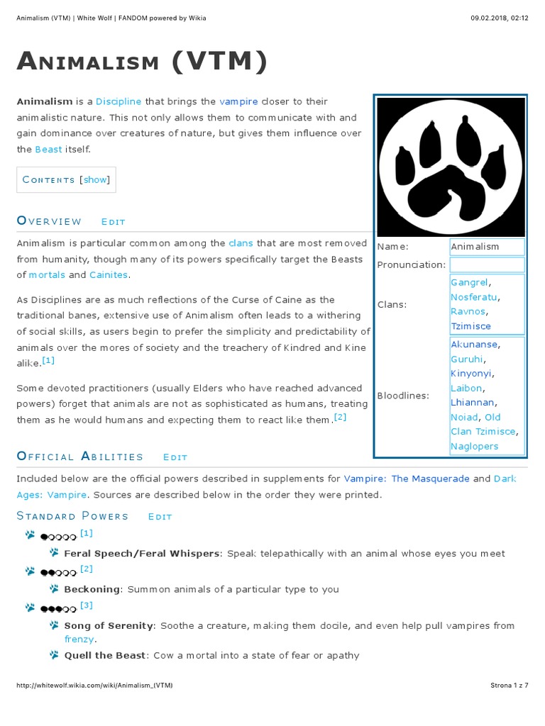 Blood bond (VTM), White Wolf Wiki, Fandom