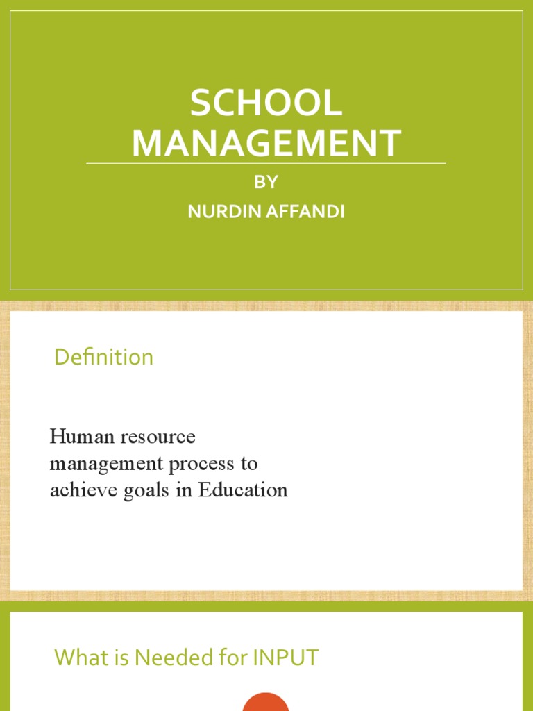 School Management and Human Resources | PDF