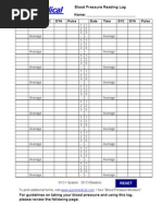 Blood Pressure Log - Monitor Blood Pressure at Home
