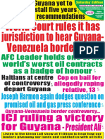 Of IMF Recommendations: World Court Rules It Has Venezuela Border Case Jurisdiction To Hear Guyana