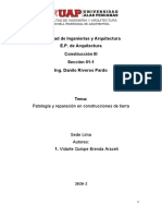 Patologia y Reparacion en Costrucciones de Tierra