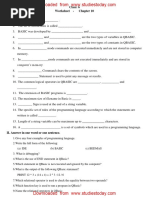 Class: 6 Worksheet - Chapter 10 I. Fill in The Blanks