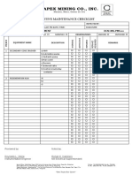 Preventive Maintenance Checklist