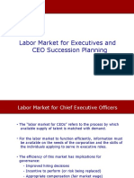 Labor Market For Executives and CEO Succession Planning