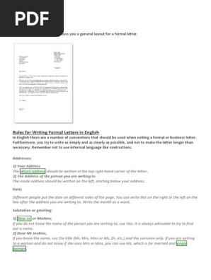 Formal letter